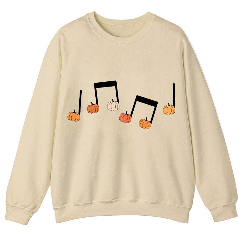 Musical Notation Halloween Pumpkin Teacher Sweatshirt