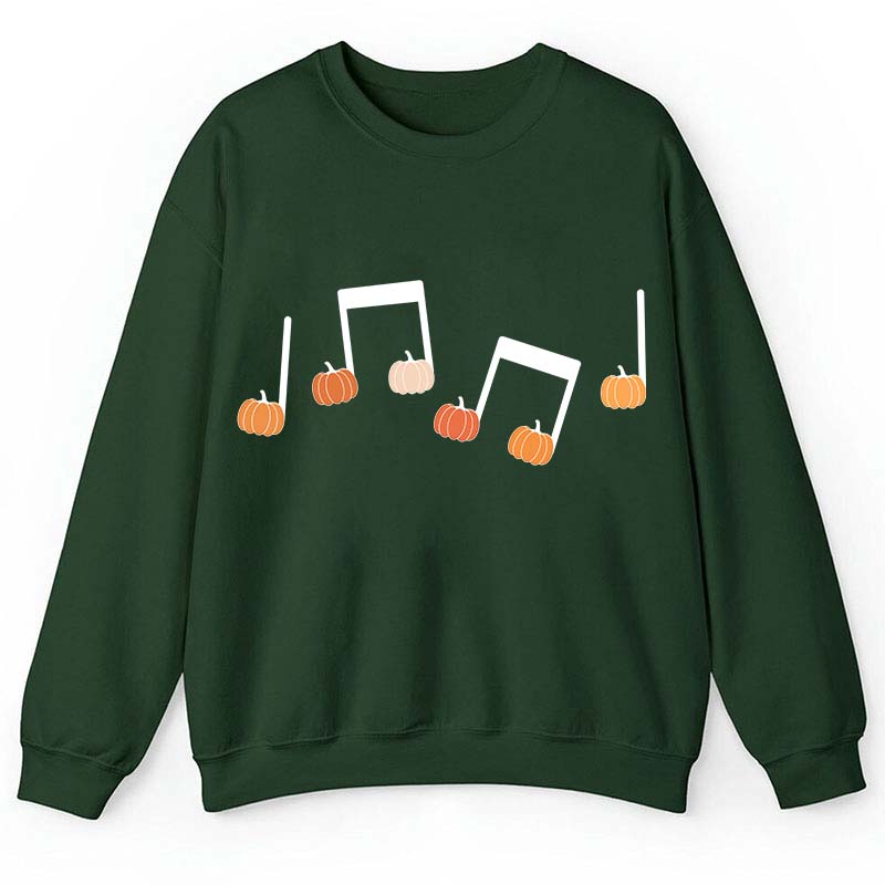 Musical Notation Halloween Pumpkin Teacher Sweatshirt
