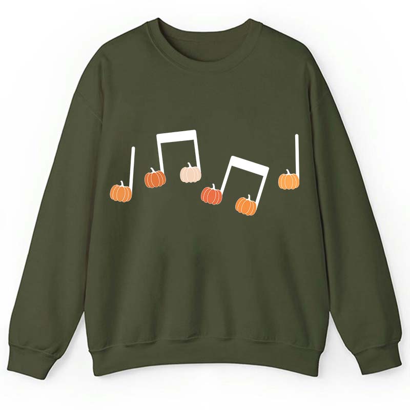 Musical Notation Halloween Pumpkin Teacher Sweatshirt