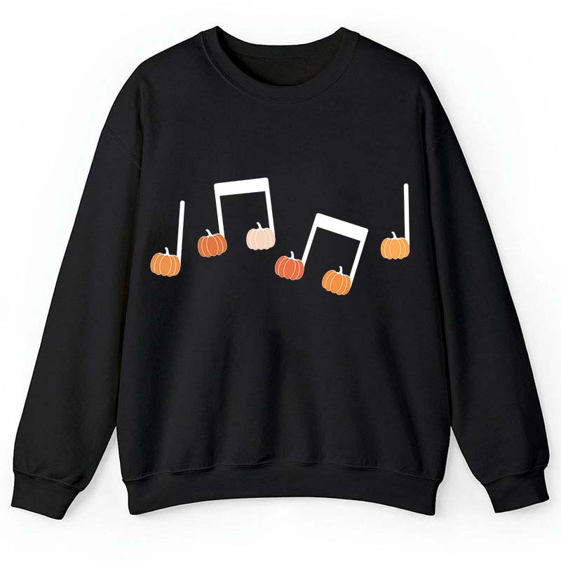 Musical Notation Halloween Pumpkin Teacher Sweatshirt