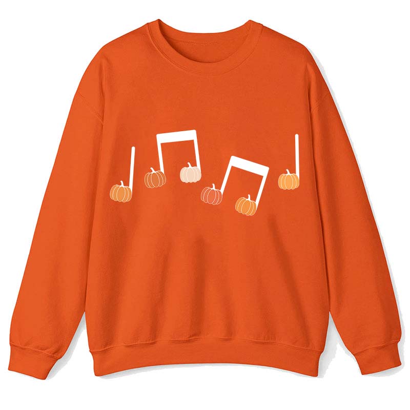 Musical Notation Halloween Pumpkin Teacher Sweatshirt