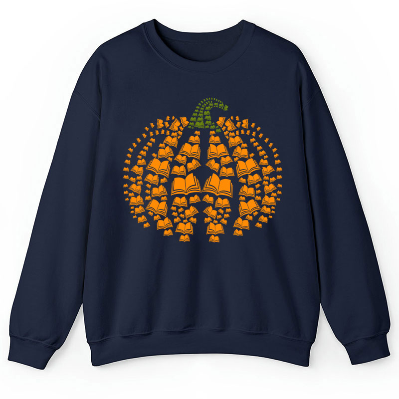 Halloween Pumpkins And Books Teacher Sweatshirt