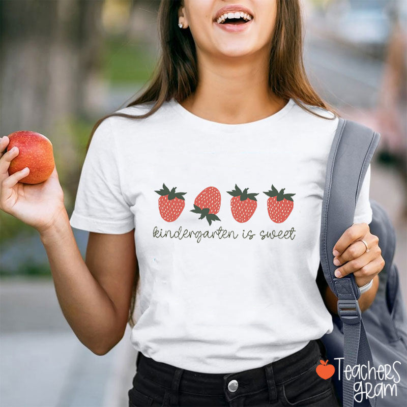 Personalized Grade Strawberry Is Sweet Teacher T-Shirt