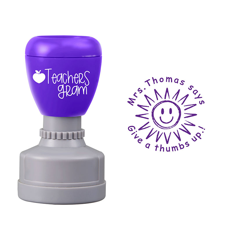 Personalized Give A Thumbs Up Teacher Stamp