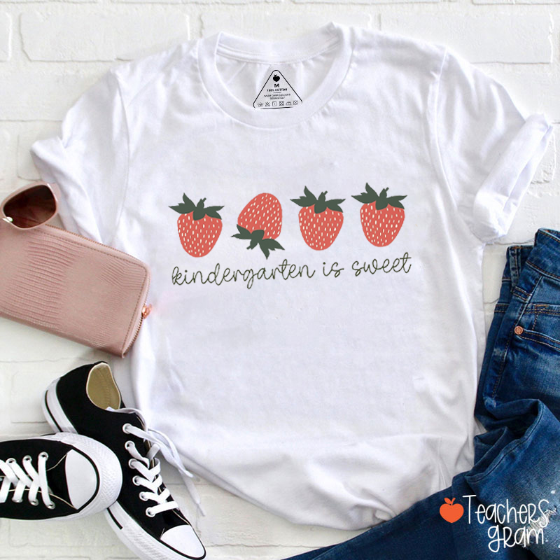 Personalized Grade Strawberry Is Sweet Teacher T-Shirt