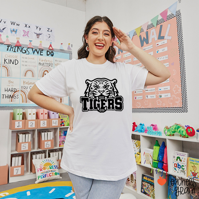 Personalized Mascot Bite School Spirit Teacher T-Shirt
