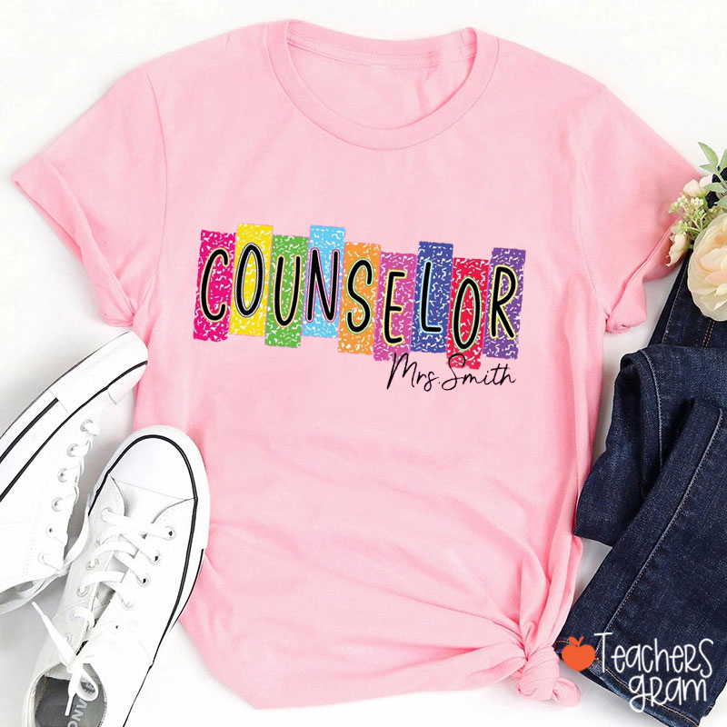 Personalized Text Colorful Pattern First Day Teacher T-Shirt