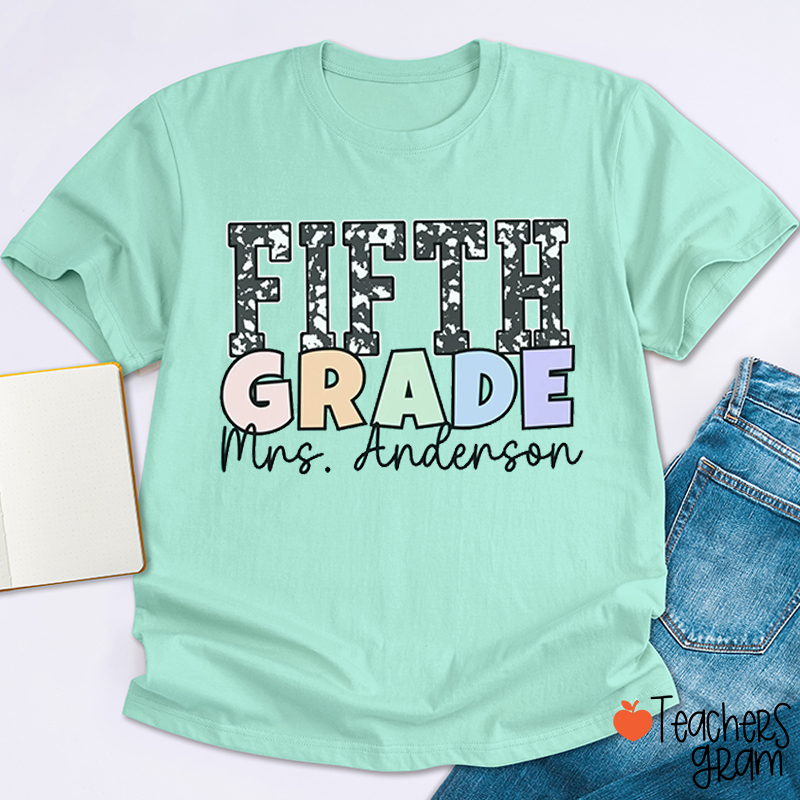 Personalized Grade And Name Back To School Teacher T-Shirt