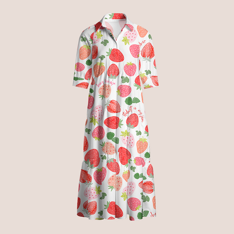 Strawberry Teacher Shirtdress