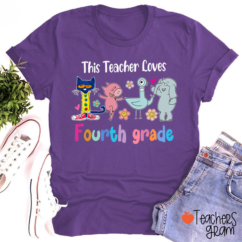 Personalized Grade This Teacher Loves Kindergarten Teacher T-Shirt