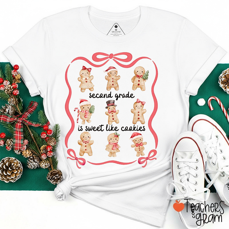 Personalized Grade Is Sweet Like Cookies Teacher T-Shirt