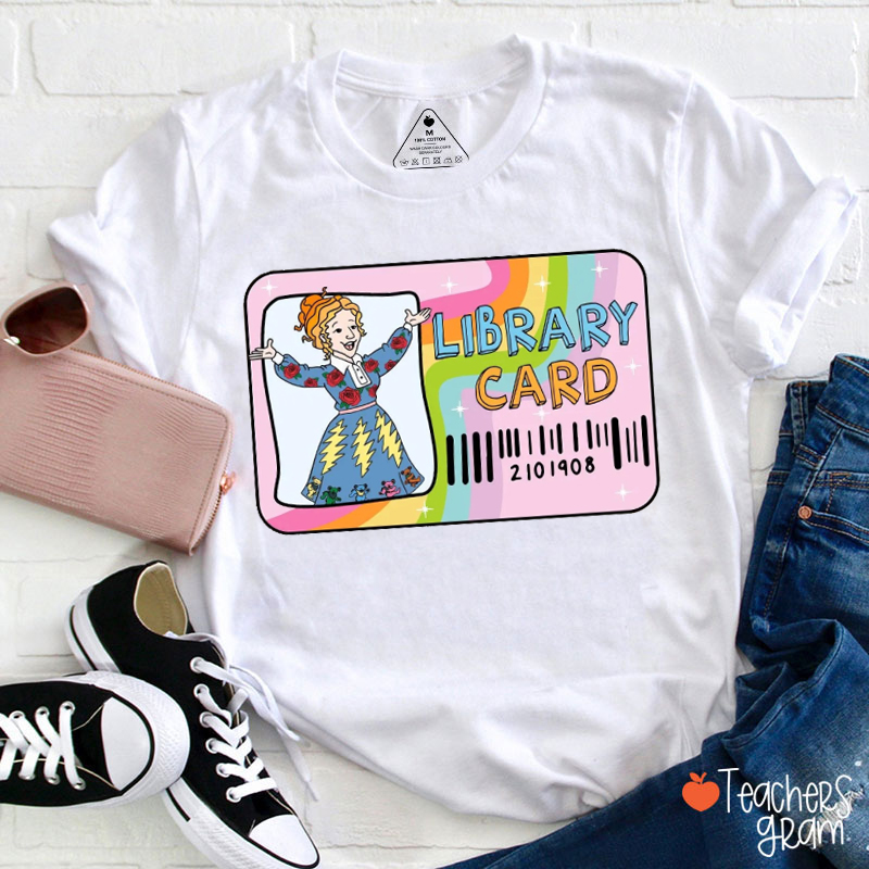 Magic School Library Card Teacher T-Shirt