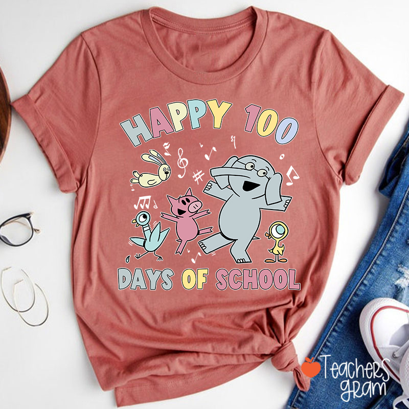 Happy 100 Days Of School Teacher T-Shirt