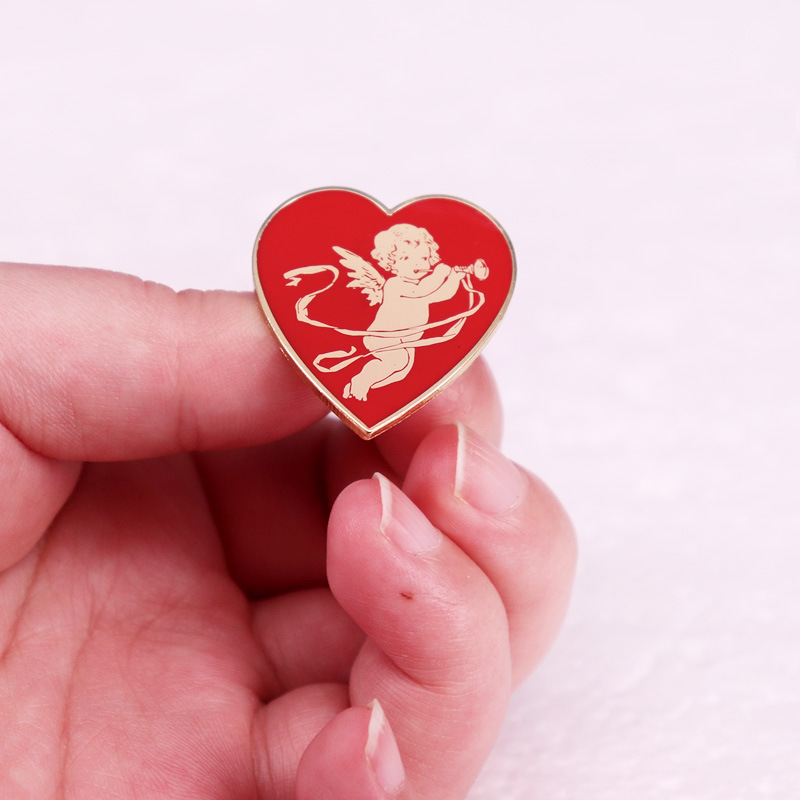 Cupid Angel Heart Teacher Pin