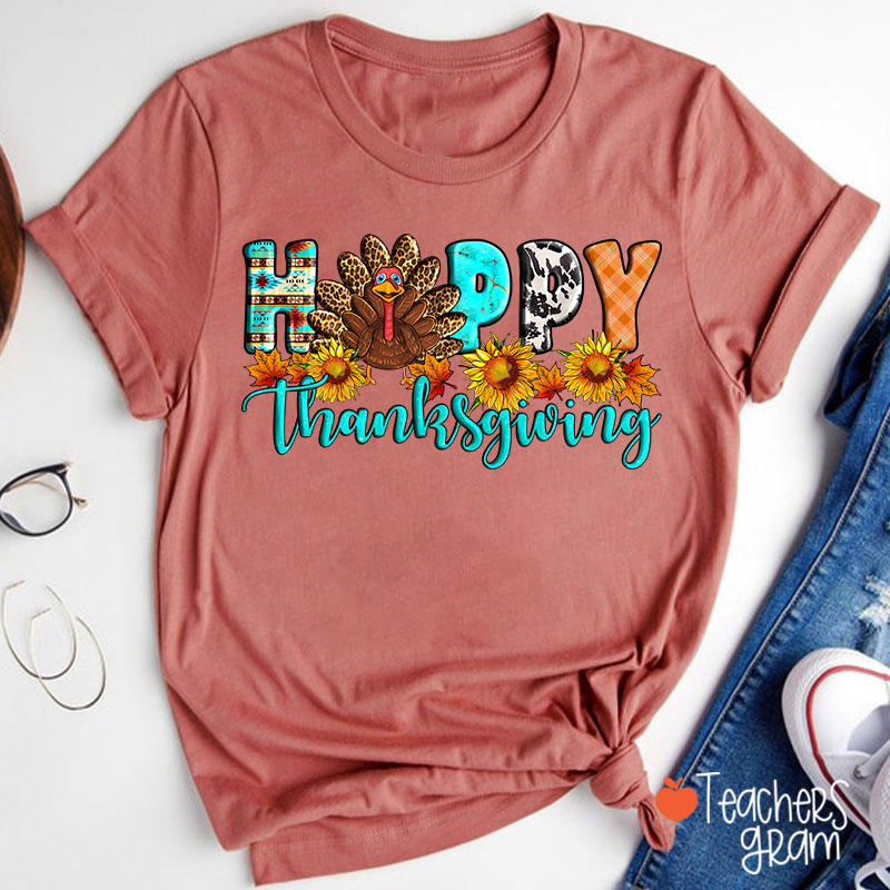 Happy Thanksgiving Teacher T-Shirt