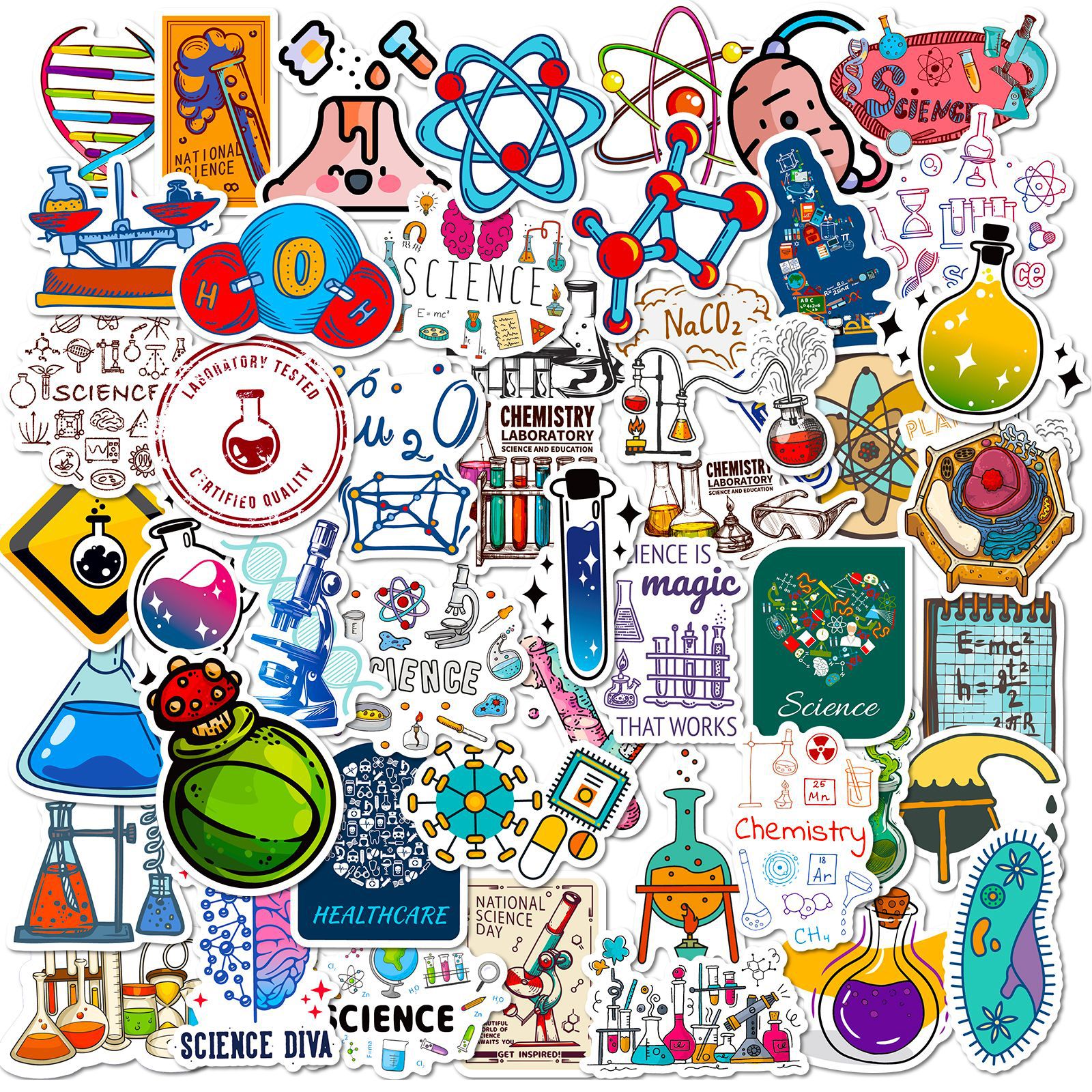 Scienece Various  Teacher 50PCS Stickers