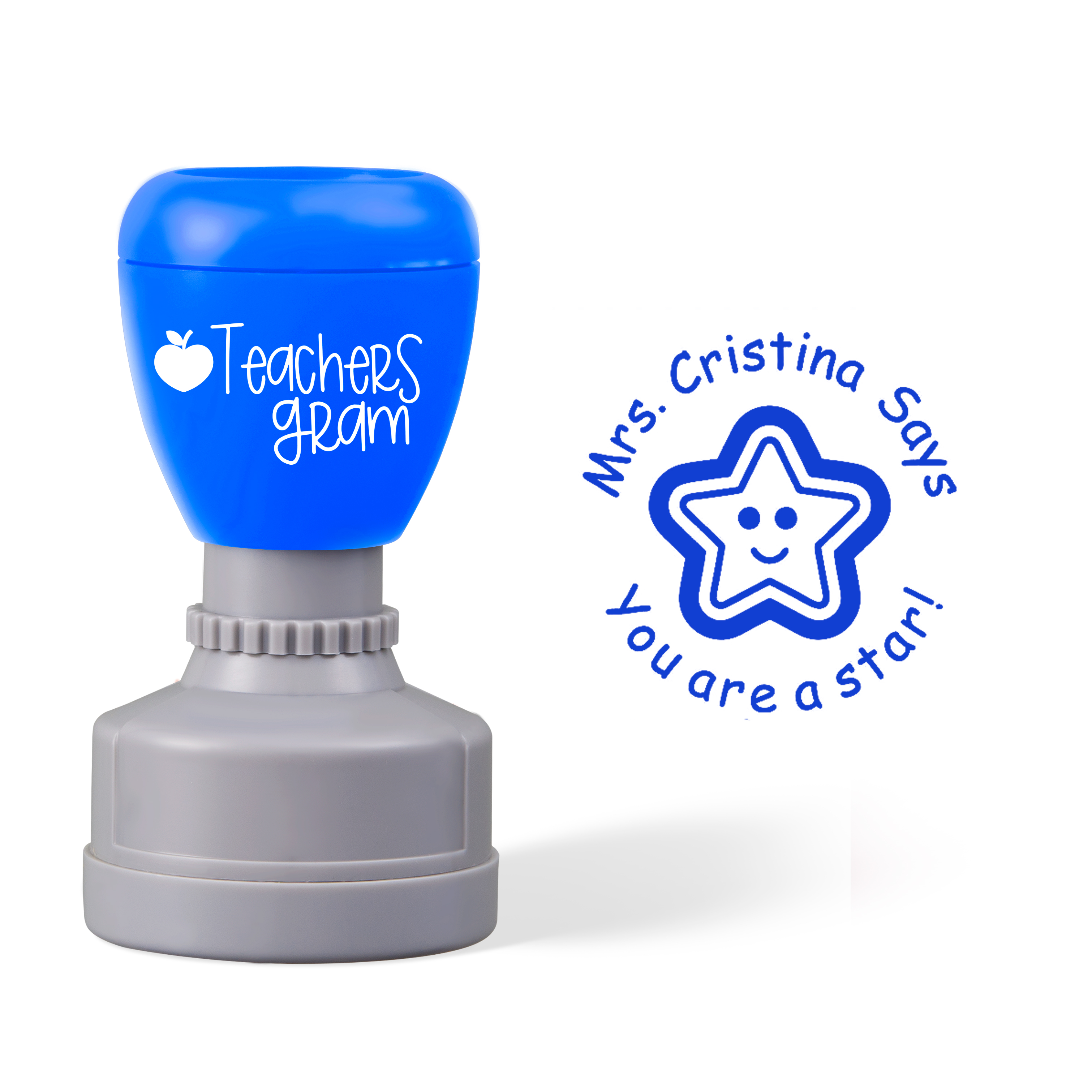 Personalized Name You Are A Star Teacher Stamp