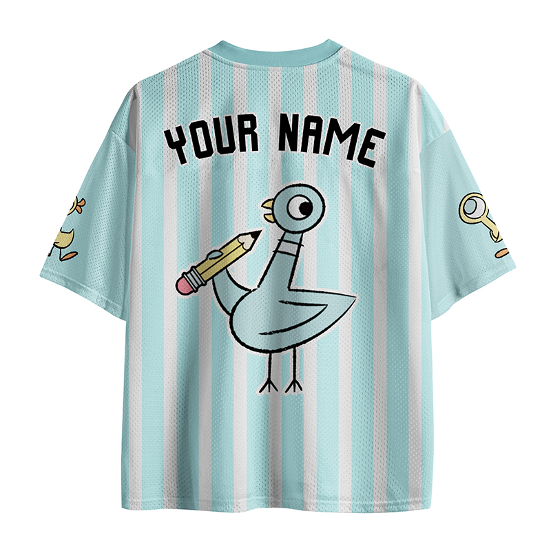 Personalized Grade And Name The Pigeon Teacher Mesh Jersey