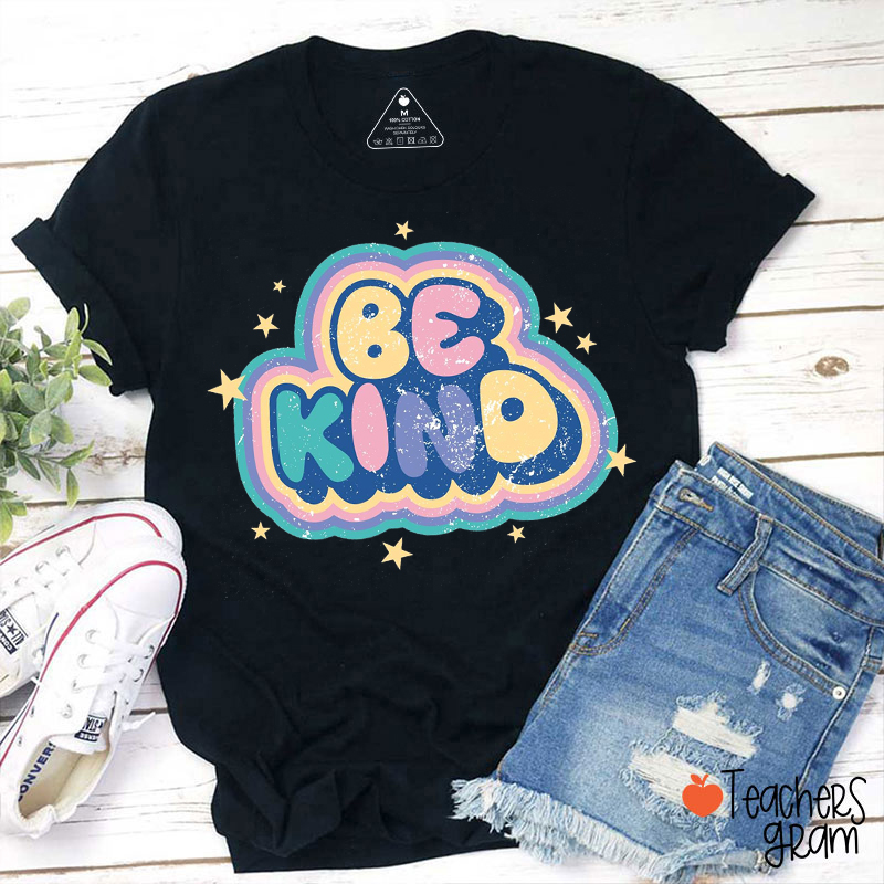 Be Kind Rainbow Teacher T-Shirt