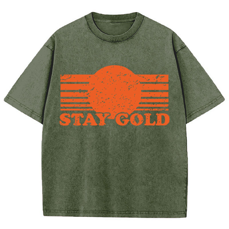 Stay Gold Teacher Washed T-Shirt