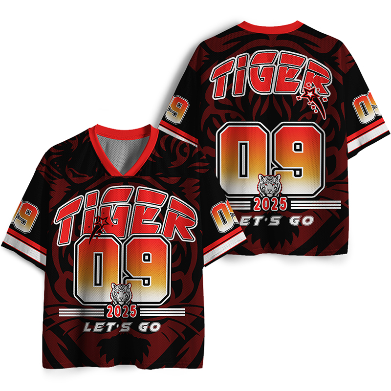 Personalized Name Let's Go Tiger Teacher Mesh Jersey