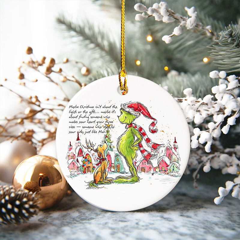 Maybe Christmas Isn't About The Lights Teacher Ceramic Christmas Ornament
