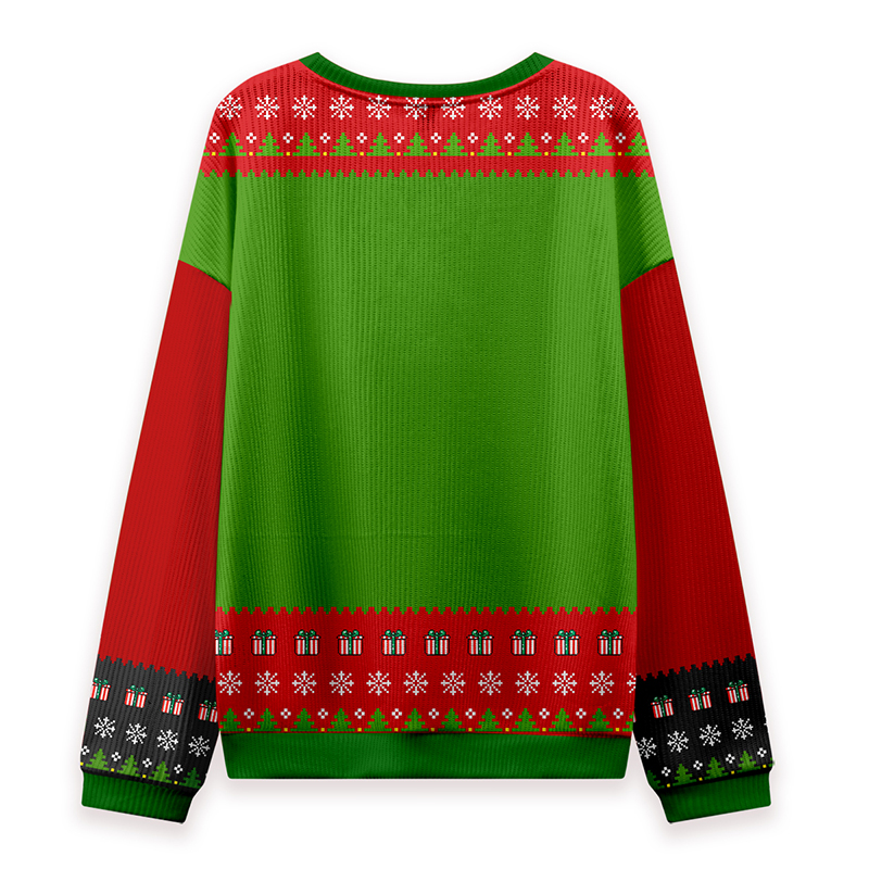 Ho Ho Ho Merry Christmas Teacher Knit Sweatshirt