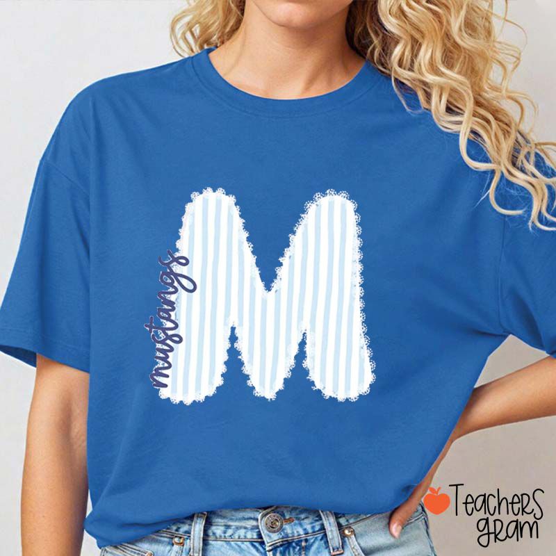 Personalized Mascot Lace School Spirit Teacher T-Shirt