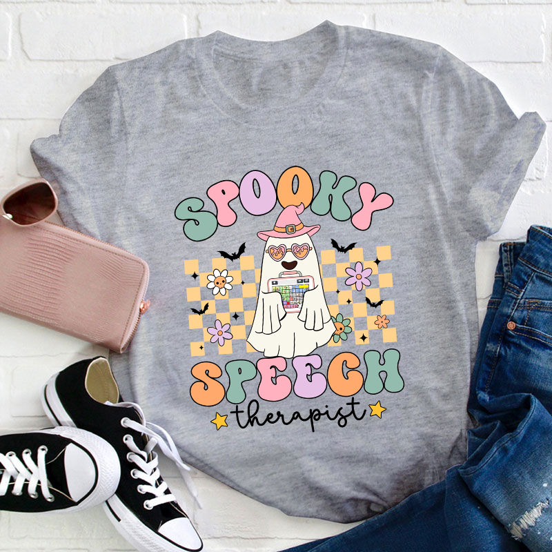 Spooky Speech Therapist Teacher T-Shirt