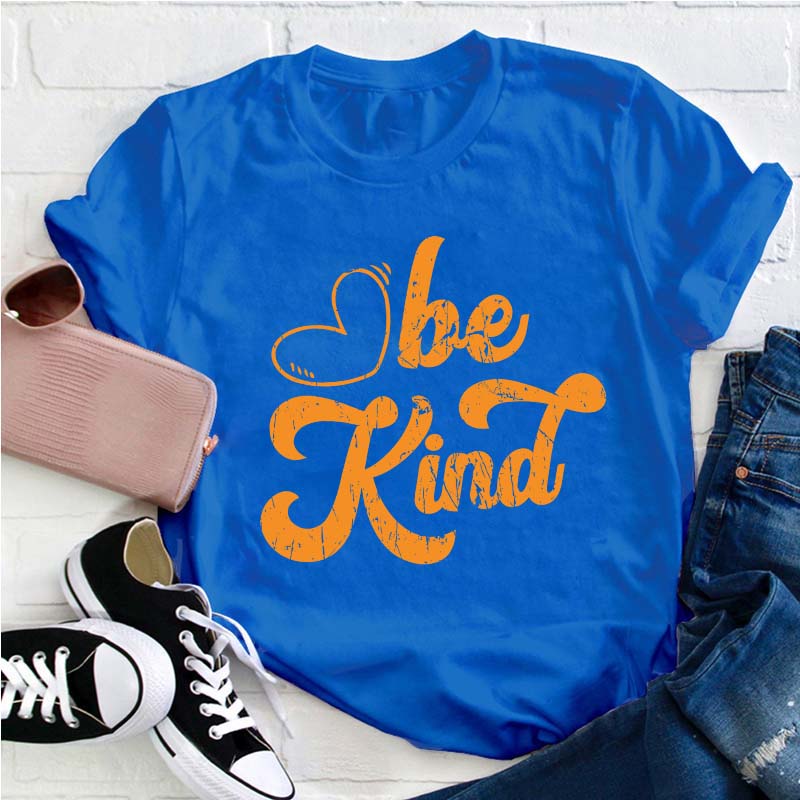 Orange Be Kind Teacher T-Shirt