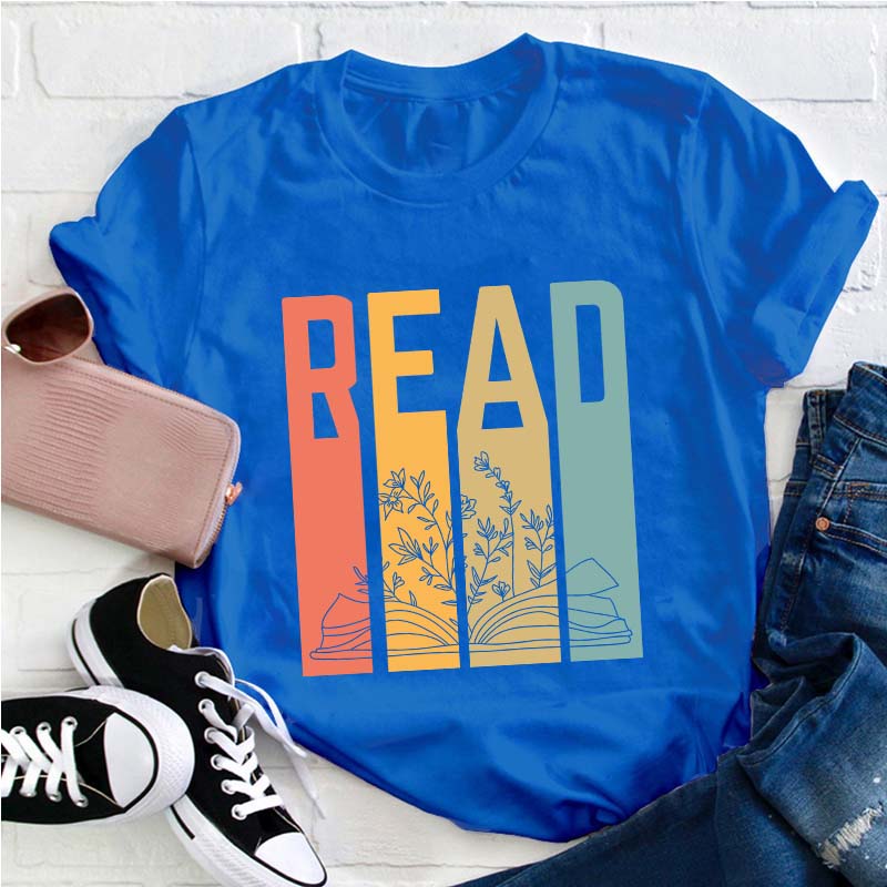 Retro Read Teacher T-Shirt
