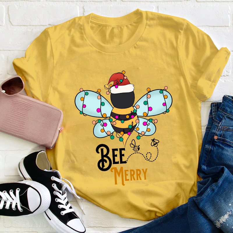 Bee Merry Teacher T-Shirt
