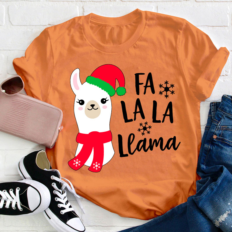 Fa La La Llama Teacher T-Shirt