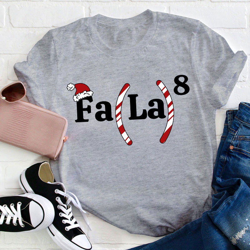Fala Fun Numbers Christmas Teacher T-Shirt
