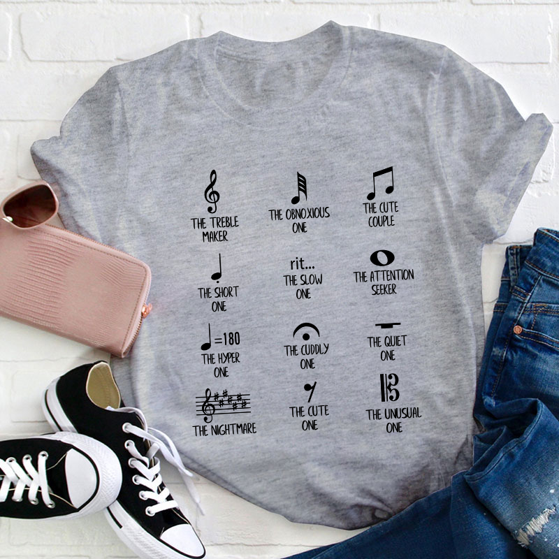 Funny Symbol Music Teacher T-Shirt