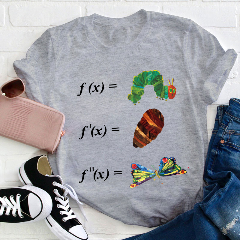 Math and Caterpillar Teacher T-Shirt