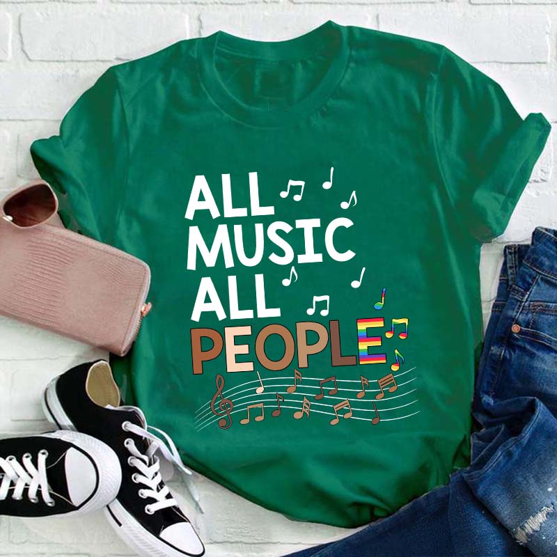 All Music All People Teacher T-Shirt