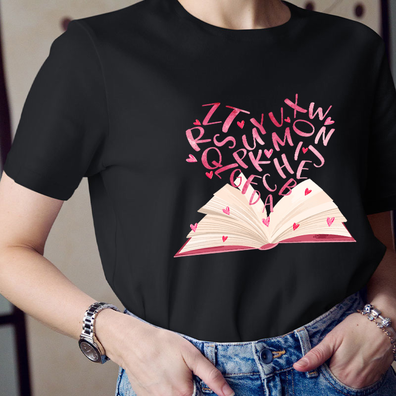 Love In Book Teacher T-Shirt