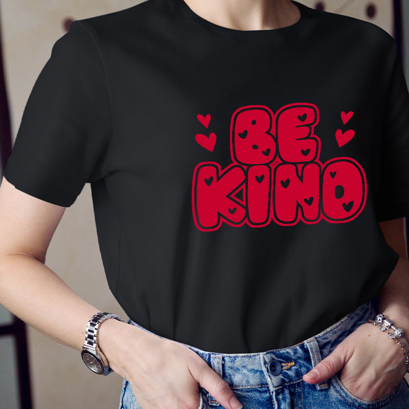 Be Kind Little Red Hearts Teacher T-Shirt