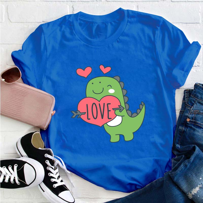 Dino Love Teacher T-Shirt
