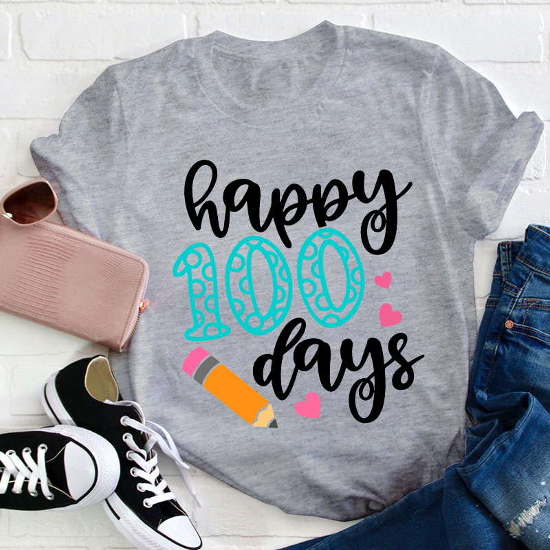 Happy 100 Days Teacher T-Shirt