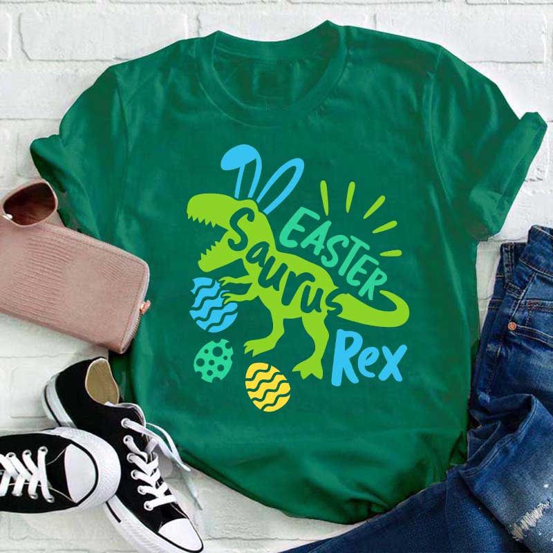 Easter Saurus Rex Teacher T-Shirt