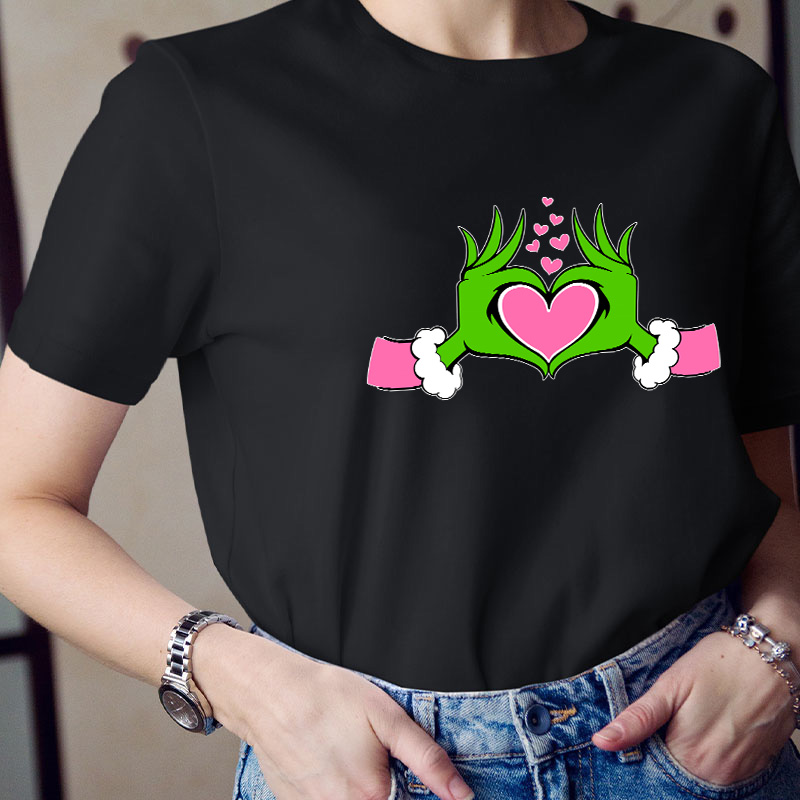 Make A Heart Sign Teacher T-Shirt