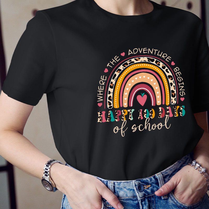 Happy 100 Days Of Shool Teacher T-Shirt
