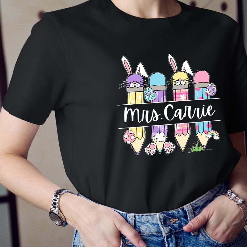 Personalized Easter Name Teacher T-Shirt
