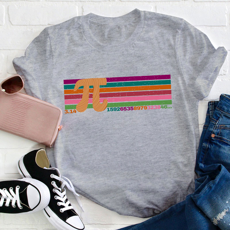 Retro Pi Teacher T-Shirt