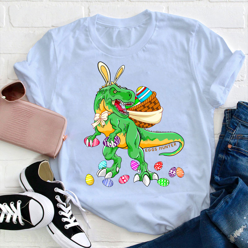 Happy Dinosaur Easter Teacher T-Shirt