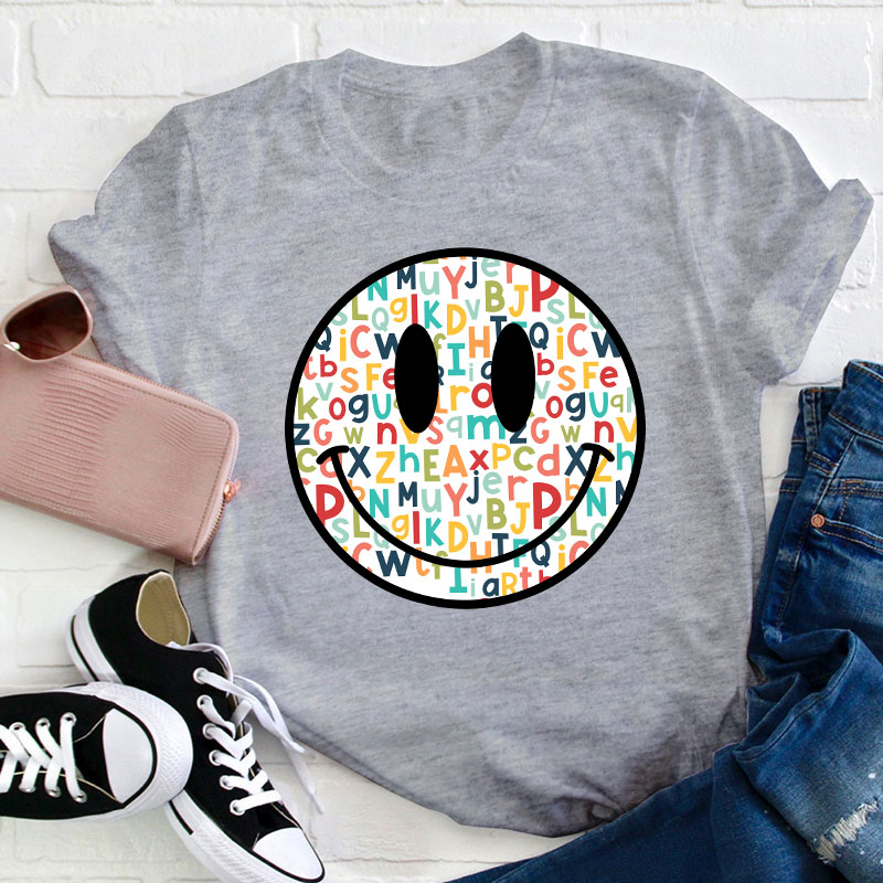 Abc Smiley Face Teacher T-Shirt