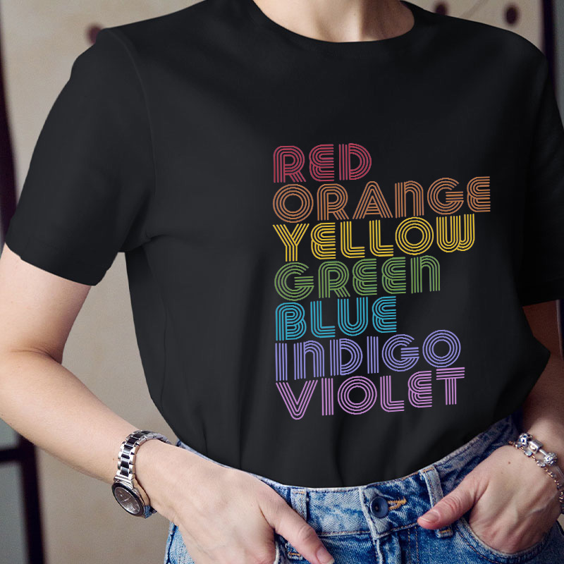 Red Orange Yellow Teacher T-Shirt