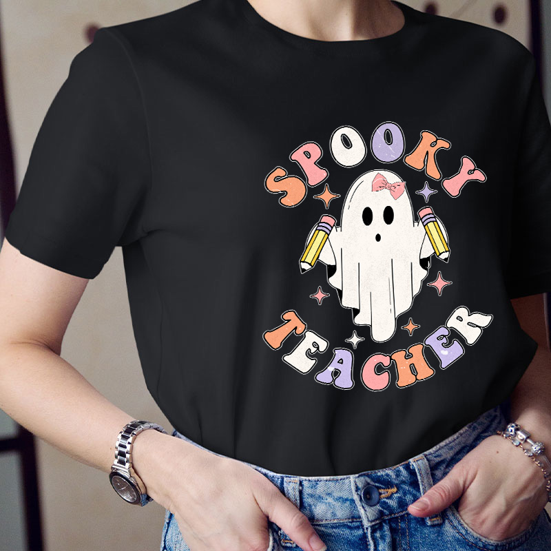 Spooky Ghost Teacher T-Shirt